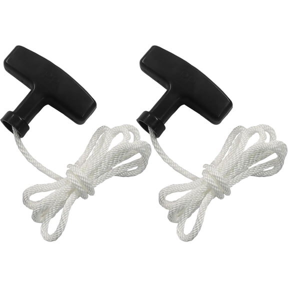 2 Pcs 1.25m Pull Cord with Handle, 4mm Recoil Starter Rope for Lawn Mowers, Generators, Trimmers, Chain Saws, Pressure Washers, Snow Blowers