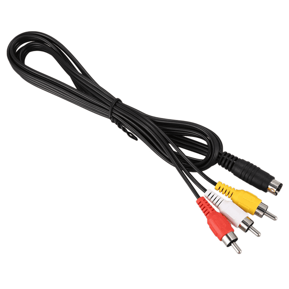 2 Pcs 1.5M 4.9Ft 3 Male to 4 Pin S-Video Male Tv Pc Conversion Cable