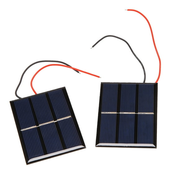 2 Pcs 1.5V 400mA Mini Solar Cell Panels, 80x60mm Micro Power Solar Sheets for DIY Projects and Toy Charging