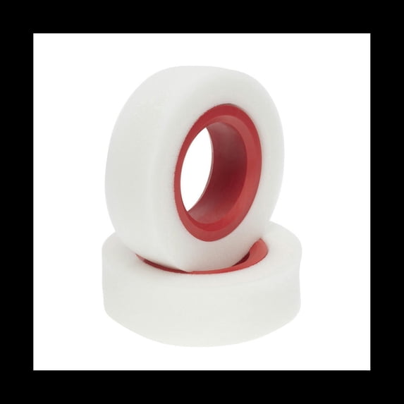2 Pcs 1.9-Inch 120Mm Inner Liner Is Hardened with Two-Section Sponge for SCX10 Trx4 1/10 Climbing Car,Red