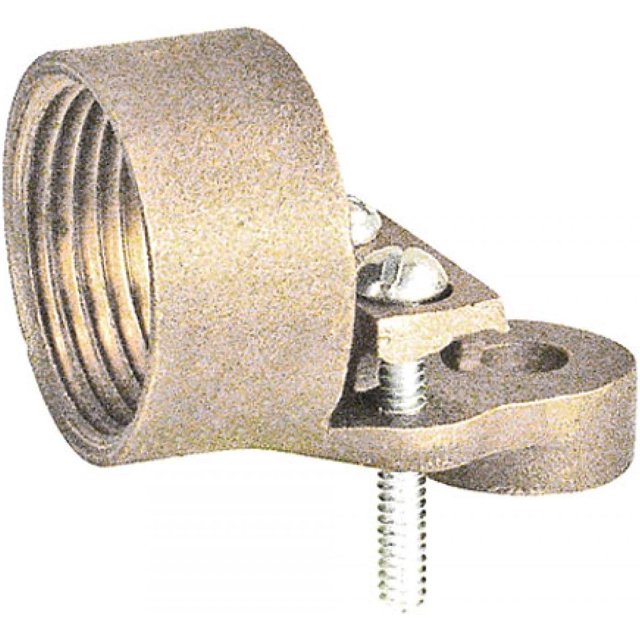 2 Pcs, 1 In. Threaded Conduit Grounding Hub Bronze Hub W/Steel Screws