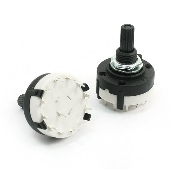 2 Pcs 1 Pole 12 Position Panel Mount Wiring Selector Rotary Switch
