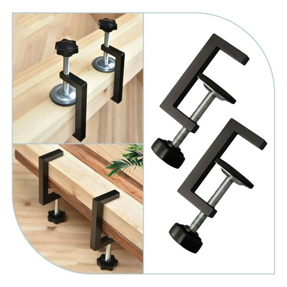 2 Pcs 10-57mm Reversed Woodworking Clamp C-Clamp for Wood Plastic Cutting Drilling
