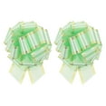 thumbnail image 1 of 2 Pcs 10 Inch Giant Large Pull Bow Big Metallic Car Bows Ribbon with Gold Edge for Wedding Presents Gift Wrapping Christmas, Light Green, 1 of 6