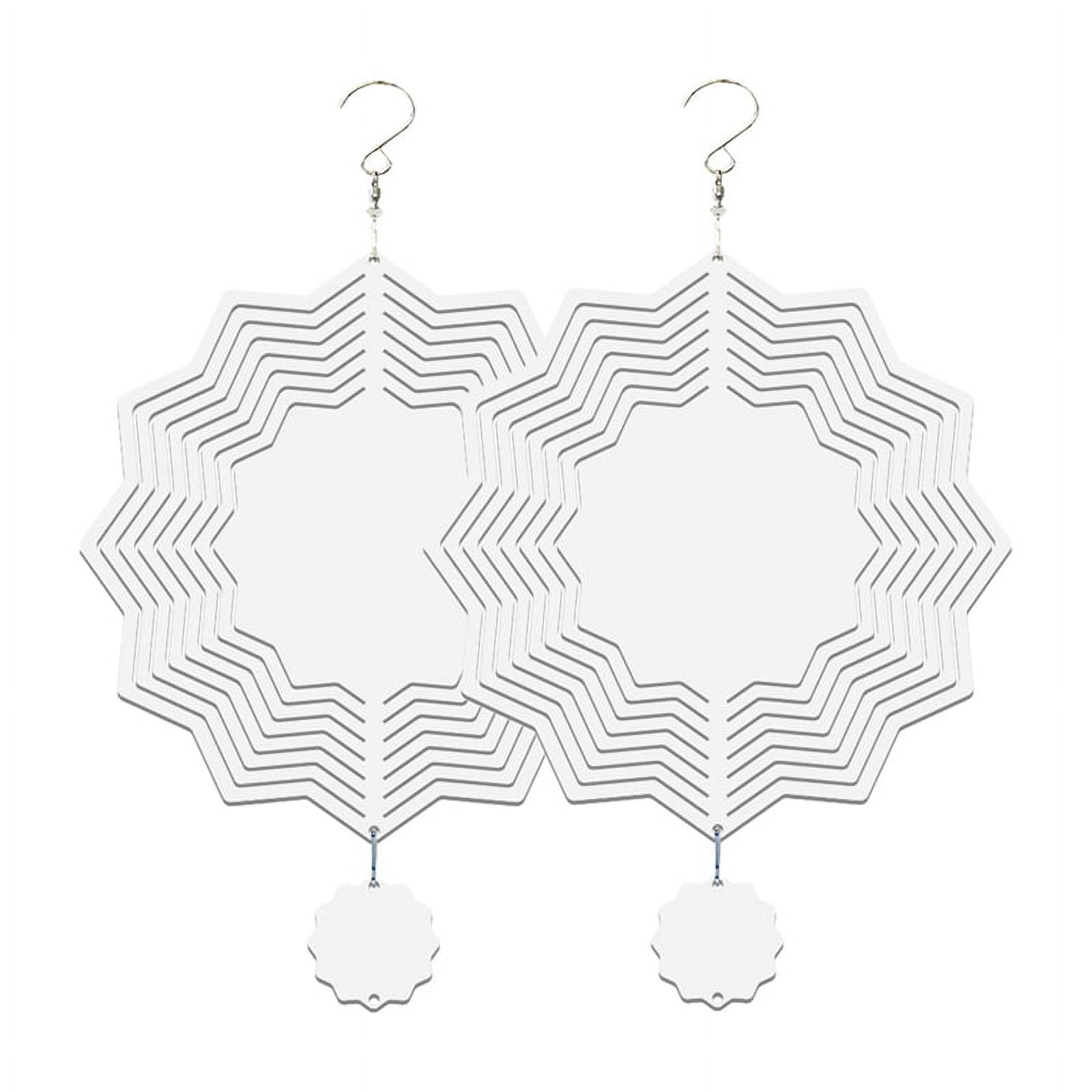 2 Pcs 10 Inch Sublimation Wind Spinner Blank Sublimation Blanks Wind