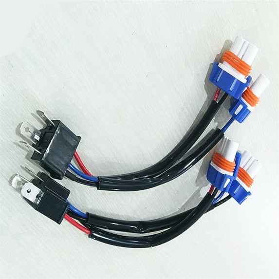 2 Pcs 100W Car Truck H4 to 9005 Headlight Bulb Conversion Sockets Wiring Harness