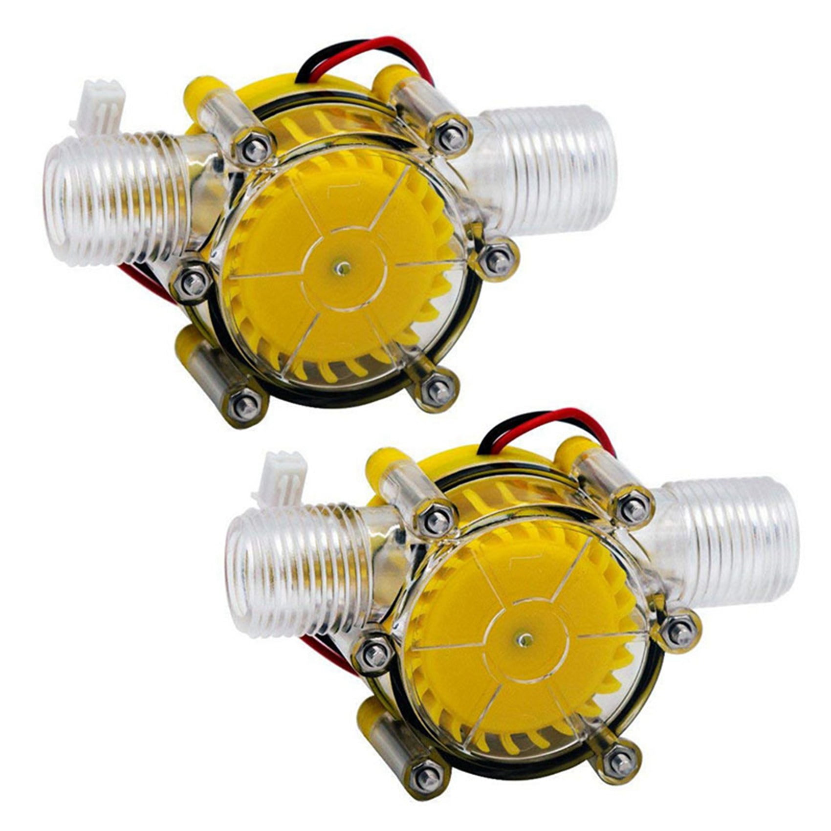 2 Pcs 10W Water Flow Pump Mini Hydro Generator Turbine Flow Hydraulic