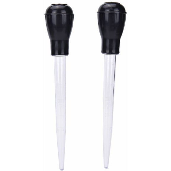 2 Pcs 11-Inch Turkey Baster with Silicone Bulb, Clear, Ideal for Roasting Juices, Butter Drippings, Glazes