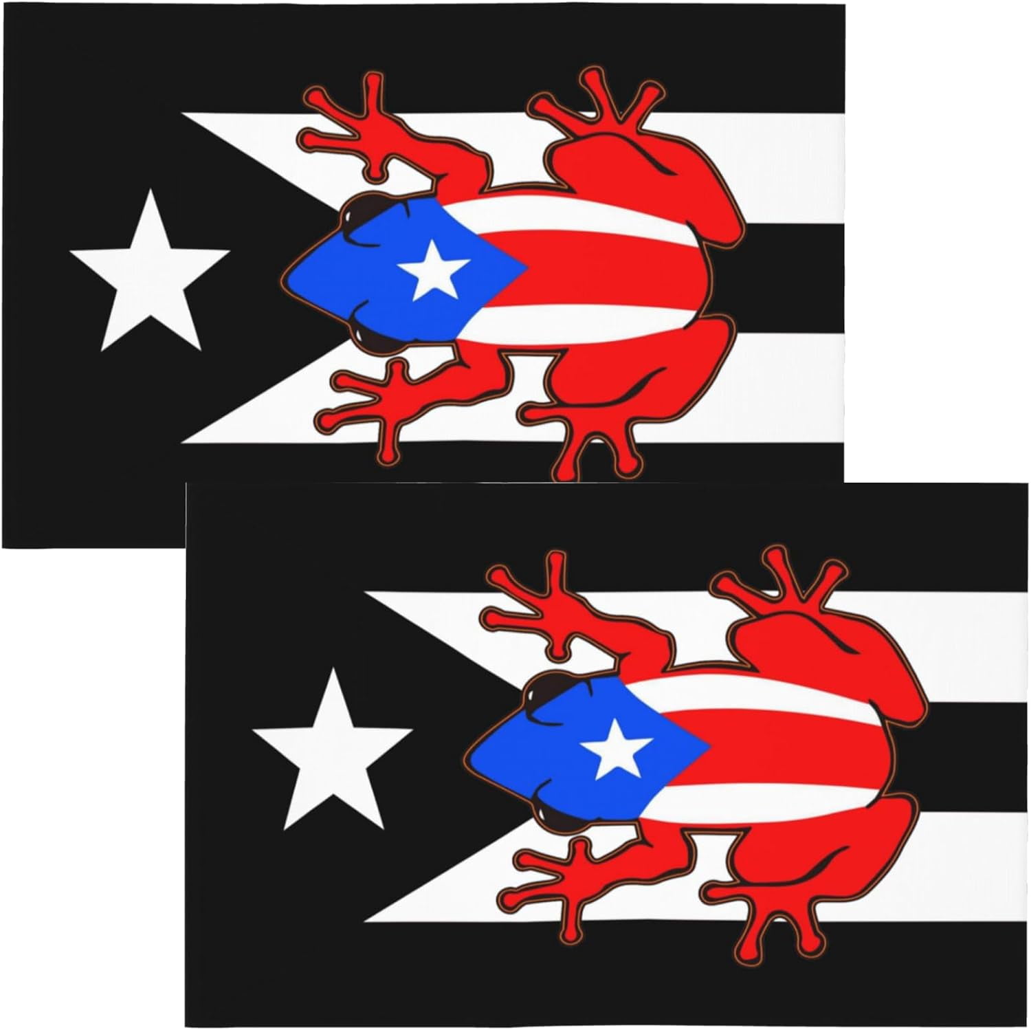 2 Pcs 12x18 Inch Puerto Rico Car Flags Double Sided Printed Window ...