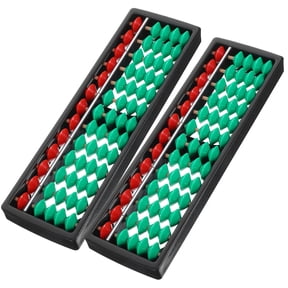 2-Pack 13-Rod Educational Abacus for Kids and Students, Professional Math Learning Tool for Early Education