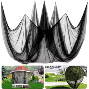 2 Pcs 13x10ft Nearly Invisible Mosquito Net for Patio - Mesh Netting Screen for Outdoor Garden Porch Balcony Protects Skin & Plants from Bugs Birds Black