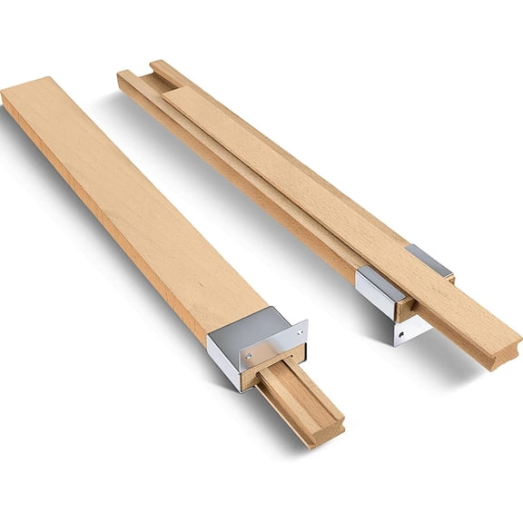 2 Pcs Wooden Drawer Slide 14 Inch Wood Bottom Mount Guide Track
