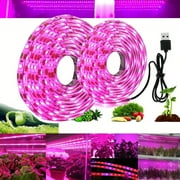 Toopower 2 Pcs 16.4ft Full Spectrum LED Grow Lights for Indoor Plants, Greenhouse, Hydroponics, Succulents