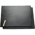 thumbnail image 1 of 2 Pcs 16x12in Large Slate Cheese Boards – Slate Trays/Platters for Meat & Appetizers, with 2 Chalks, Ideal for Christmas & Housewarming, 1 of 6