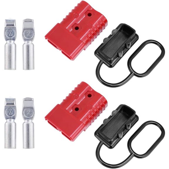 2 Pcs 175A Battery Cable Quick Connect Disconnect Wire Harness Plug Connector, Heavy Duty Battery Power Coupler for Recovery Winch, Auto Car, Trailer, RV and Off-Road Vehicle Electrical System