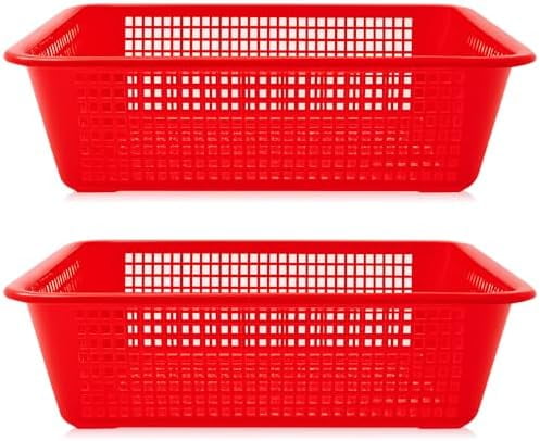 2 Pcs 18.7 x 14.4 x 5.5 Inches Large Plastic Colander for Kitchen ...
