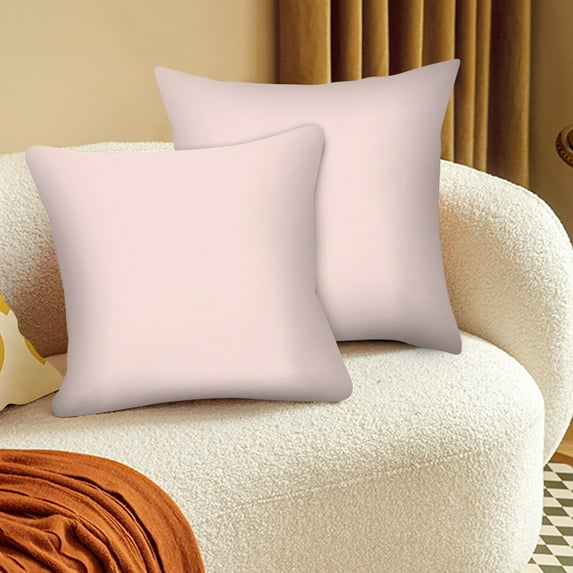 2 Pcs 18 x 18 Inch Fresh Colors Decorative Throw Pillow Covers Mixed Solid Color Square Pillow Cases Colorful Cushion Cover for Classroom Couch Bedroom Patio Garden (Covers Only)