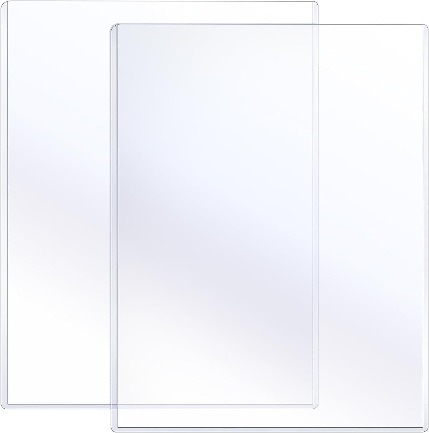 2 Pcs 18 x 24 Inches Rigid Print Protectors Clear Hard Plastic Sheet ...