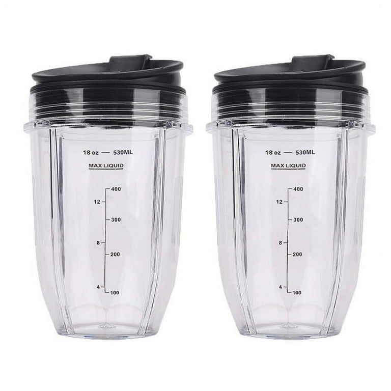 2 Pcs 18Oz Replacement Ninja Blender Cups with Lid for Ninja Auto