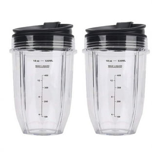 24OZ Replacement Cups Compatible for Ninja Nutri BN401, BN701, SS101,  BN400, BN800, BN801 Blender