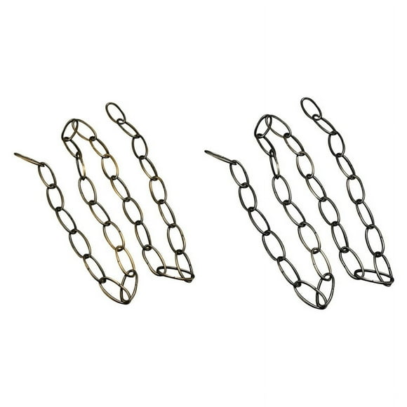 2 Pcs 1M Heavy Duty Chain for Vintage Chandelier Hanging Lamp,Green Bronze & Pearl Black