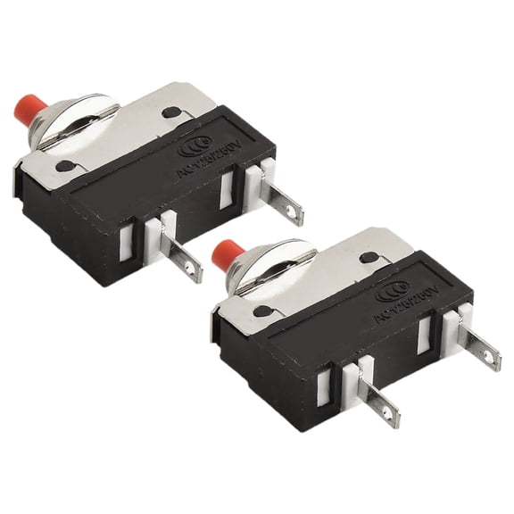 2 Pcs 2.5/3/4/5A 91 Series Manual Reset Thermal Switch DC Circuit Breaker Over Current Overload Protector