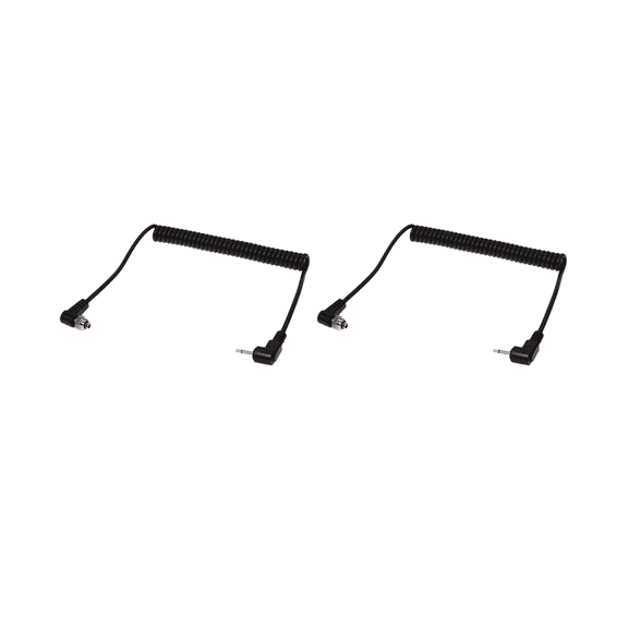 2 Pcs 2.5mm to Male PC Flash Sync Cable Screw Lock for Trigger