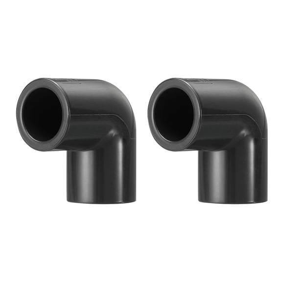 2 Pcs 2" 90 Degree Elbow PVC Pipe Fitting, Furniture Build Grade Schedule 80 Pipe Corner Connector Socket Elbow PVC Corner Adapter for Water Line Plumbing & Irrigation, Grey