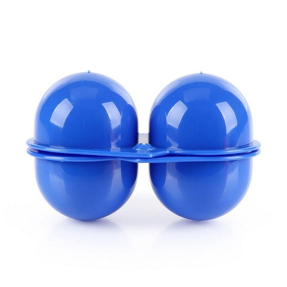 2 Pcs 2 Grids Snap Lock Egg Box Holder Portable Safe Plastic Eggs Storage Container