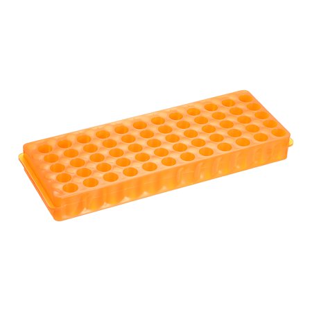 2 Pcs 2 Kind of Tube Rack Polypropylene 60-Well Orange 0.5ml, 1.5ml, 2ml