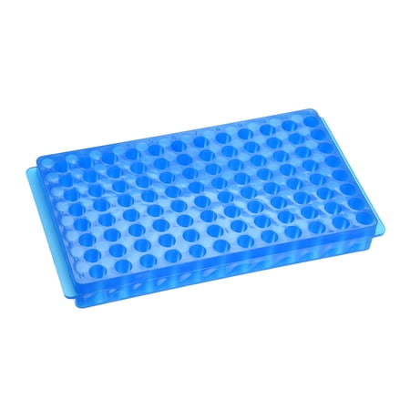 2 Pcs 2 Kind of Tube Rack Polypropylene 96-Well Blue 0.5ml, 1.5ml, 2ml