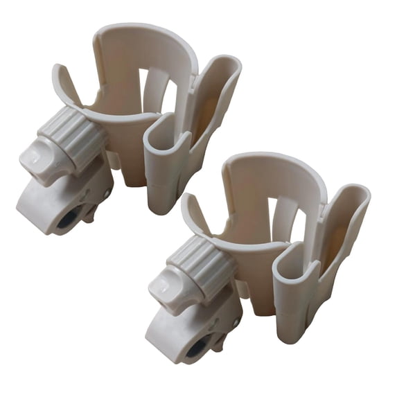 2 Pcs 2‑in‑1 Universal Cup & Phone Holder - Universal for Strollers & Wagons, Bikes, Wheelchairs, Scooter & Shopping Cart