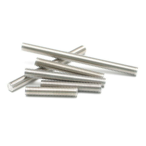 2 Pcs 201 Stainless Steel Thread Rods, For Traitement Mechanical Equipment Diameter :M12 ,long: 150mm.