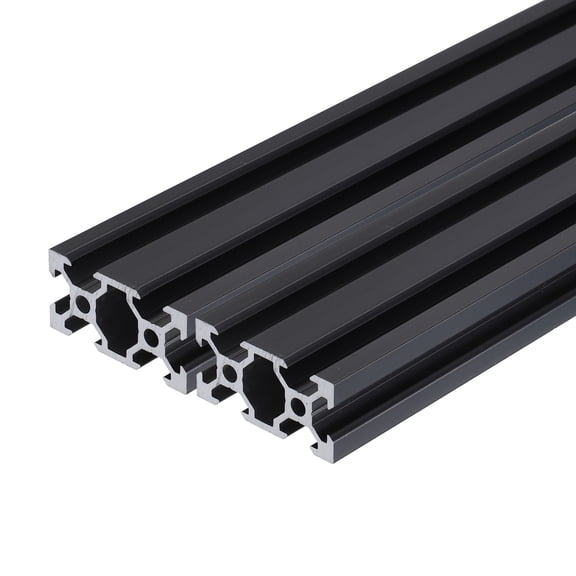 2 Pcs 2040 V Slot Aluminum Extrusion 200mm(7.87 Inch) Black European Standard Anodized Linear Rail