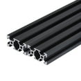 thumbnail image 1 of 2 Pcs 2040 V Slot Aluminum Extrusion 250mm(9.84 Inch) Black European Standard Anodized Linear Rail, 1 of 6