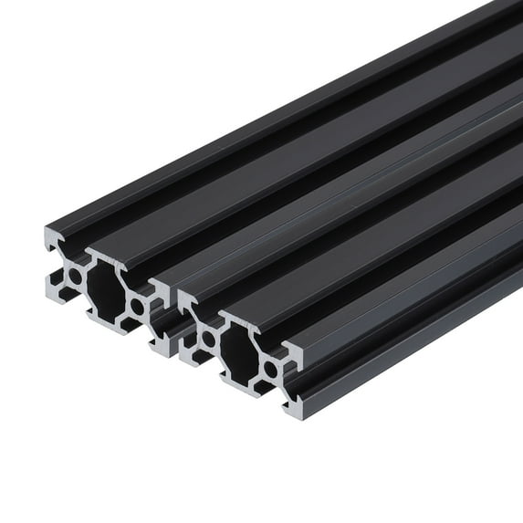 2 Pcs 2040 V Slot Aluminum Extrusion 250mm(9.84 Inch) Black European Standard Anodized Linear Rail