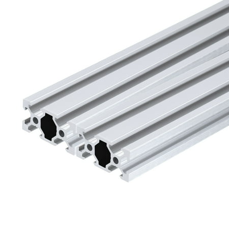 2 Pcs 2040 V Slot Aluminum Extrusion 250mm(9.84 Inch) Silver European Standard Anodized Linear Rail