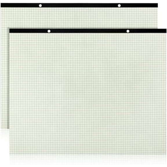 2 Pcs 22 x 17'' Large Engineering Paper Pad 4" x 4" Graph Paper Pad for Blueprint Drawings Drafting Paper Sketching Engineering Pad for Architect Designer Mathematician(Green Beige)$$Office