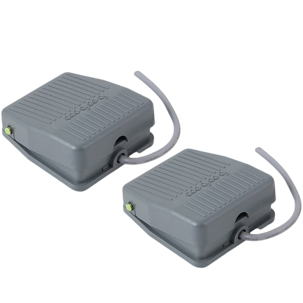 2 Pcs 220V 10A Reset Foot Switches TFS-201 Pedal Foot Switches Control ...