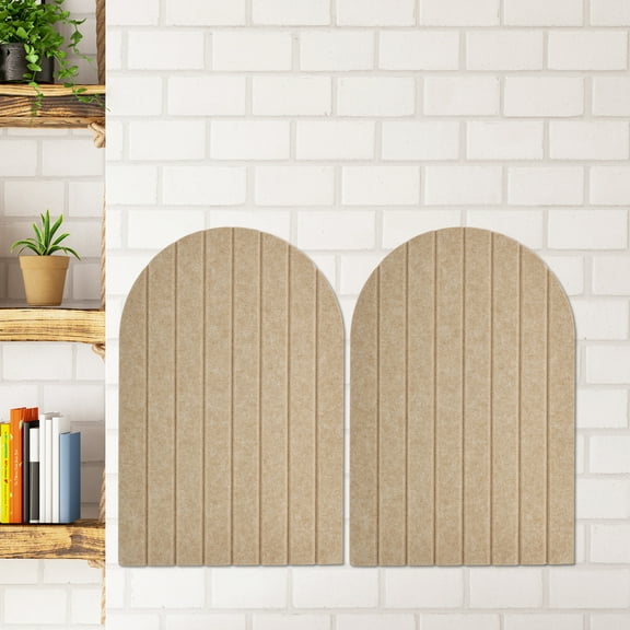 2 Pcs 23.6 X15.74 Inch Large Arch Felt Bulletin Board 9mm with 50 Wooden Pushpins Decorative Picture Framed Display Board Felt Tile Wall Organizer Wall Decor