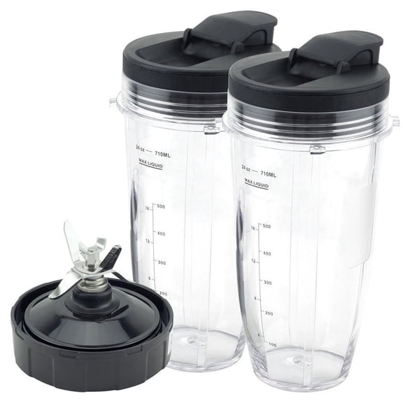2 Pcs 24Oz Cups , 7 Fins Extractor Blade for Nutri SS151 BL480 BL482 BL642 NN102 BL682