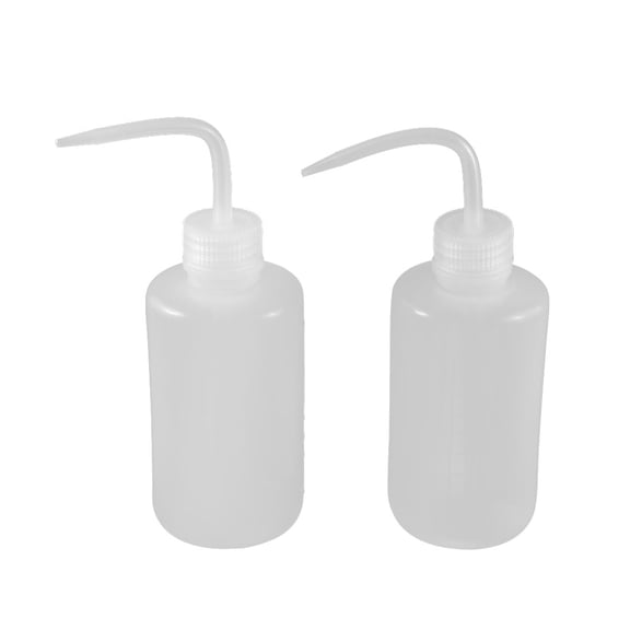 Unique Bargains 250mL Home Kitchen Plastic Long Tube Oil Squeeze Bottle with Scale 2Pcs
