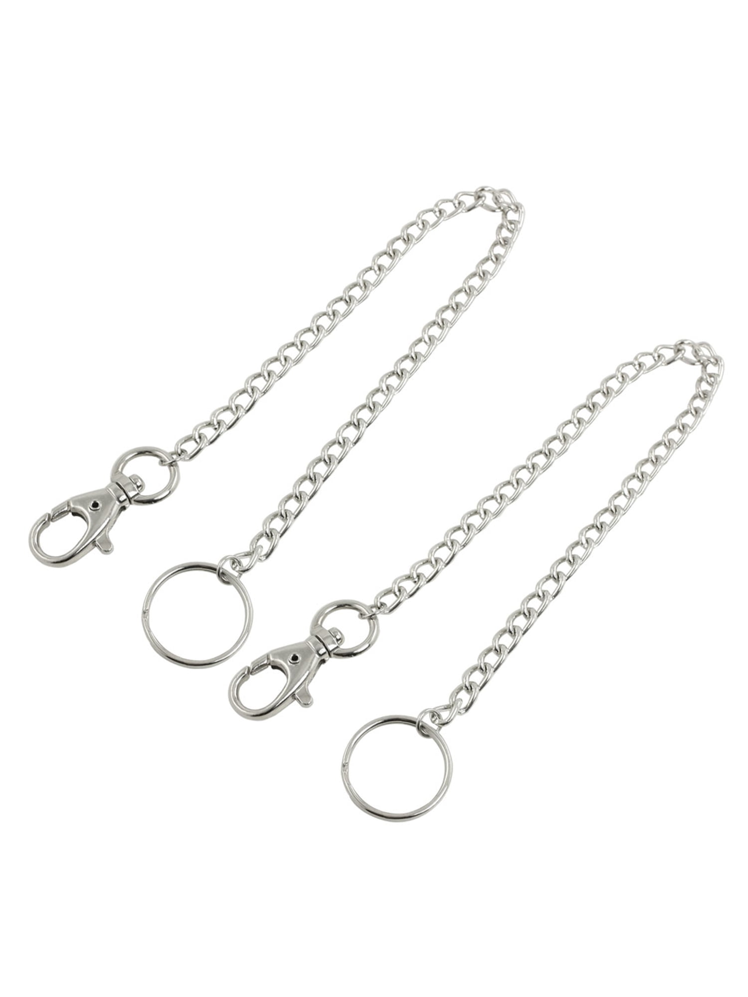 2 Pcs 25cm Metal Lanyard Snap Hooks and Key Rings with Chain for Jewelry  Keys