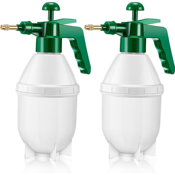 2 Pcs 27 oz Handheld Pump Spray Bottle Garden Mister Spray Bottles Lawn Pressure Hand Pump Sprayer with Adjustable Nozzle for Chemicals Watering Weeds Plants and Cleaning (Green)