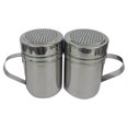 thumbnail image 1 of 2 Pcs 3.54 Inch Stainless Steel Versatile Dredge Shaker, Powder Sugar Shaker Duster, Stainless Steel Powder Sugar Shaker with Handle, Sifter for Cinnamon Sugar Pepper Powder Cocoa Flour, Silver, 1 of 9