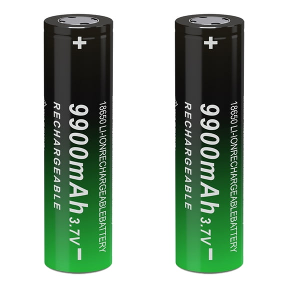 2 Pcs 3.7 V Flat Top Lithium Polymer Ion Rechargeable Battery Upgrade Capacity Batteries for Flashlights/Bluetooth Speaker/Headlamp/Remote Control and More(65 * 18* 18mm)