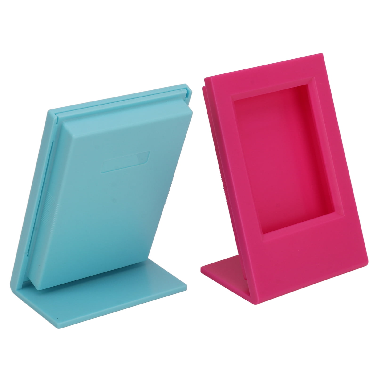 2 Pcs 3.8 X 2.7in Acrylic Picture Frame, L Shaped Self Standing Photo Frame, 3 Inches Colorful