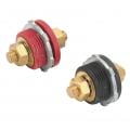 2 Pcs 3/8in Thru Panel Battery Terminal Connector 250A Positive Negative Junction Stud Post for Cars RVs Ships Yachts