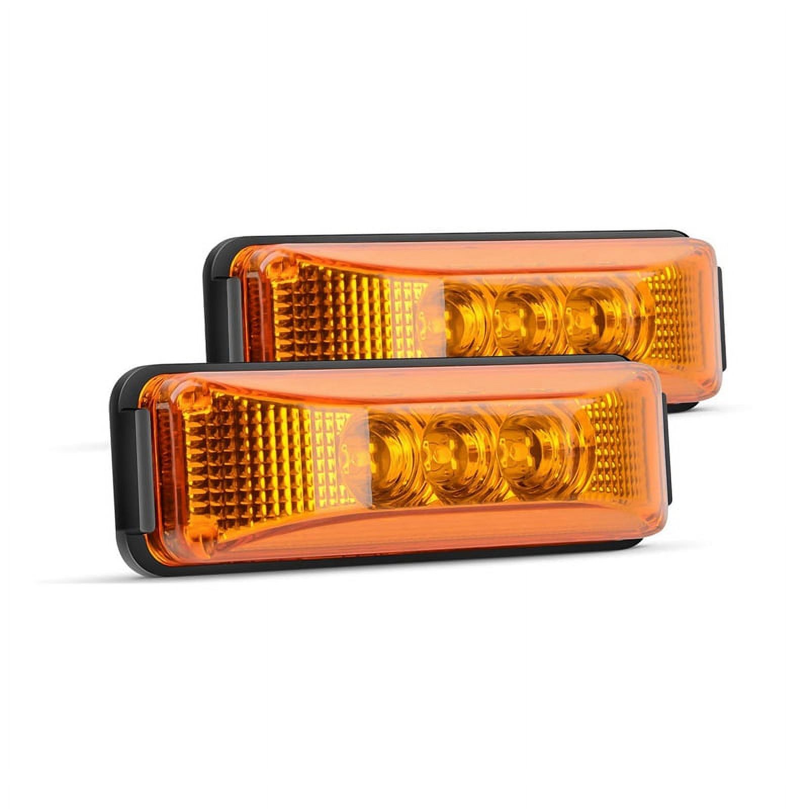 2 Pcs 3.9 Inch 3 Truck Trailer Front Rear Led Side Marker Light