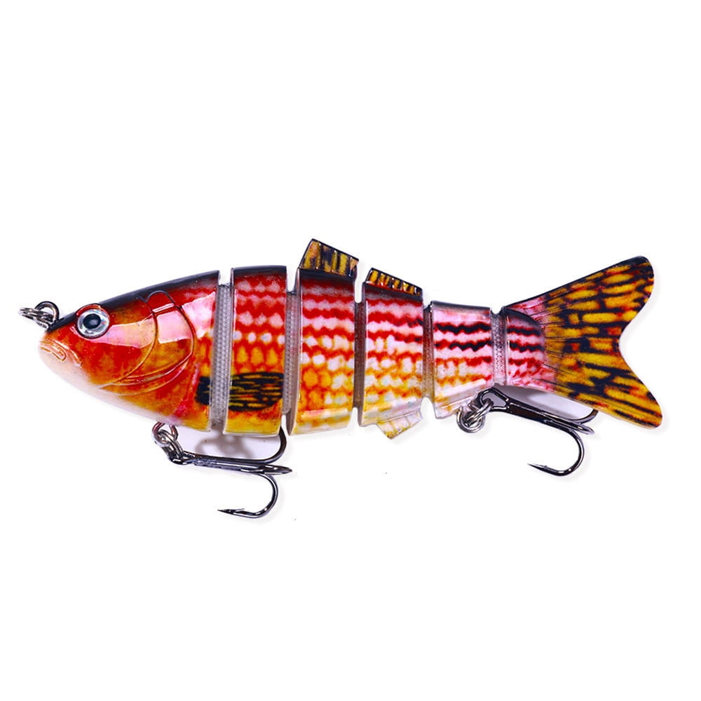 2 Pcs 3.9 Inch Fishing Lures Jointed Fishing Kits for Freshwater and ...